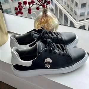 Karl Lagerfeld Black and White Men's Shoes